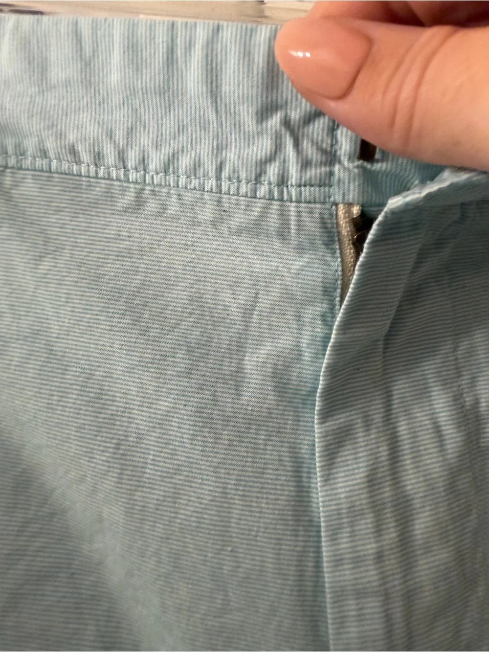 J. Crew Light Blue Flat-Front Cotton Chino Shorts
